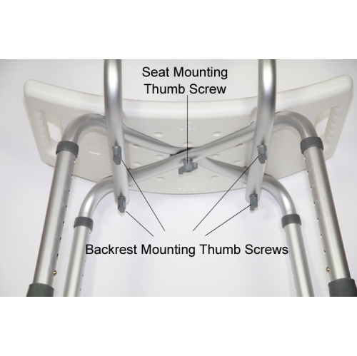 EZee Life Bath Seat w/Back - Tool Free Assembly