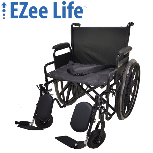 EZee Life Heavy Duty Wheelchair - 24" - 500 lb Capacity
