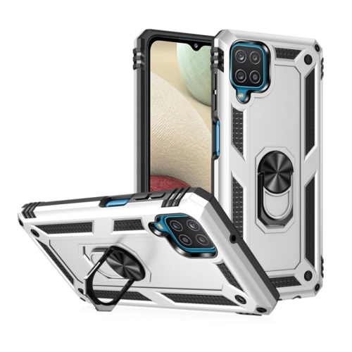 【CSmart personnalisé de protection magnétique hybride contre les chutes avec support à anneau pour Galaxy A12/M12/F12 de Samsung, gris