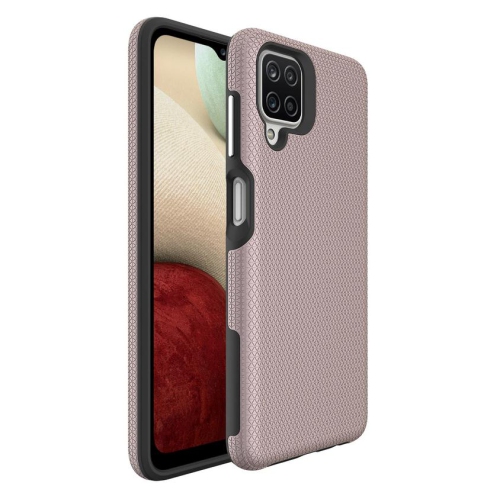 【CSmart】 Slim Fitted Hybrid Hard PC Shell Shockproof Scratch Resistant Case Cover for Samsung Galaxy A12 / F12 / M12, Rose Gold