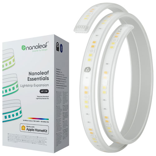 Nanoleaf Essentials 1m Smart LED Lightstrip - Extension - White & Colour