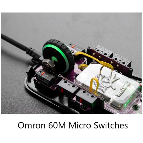 Ducky Feather ARGB Ambidextrous Gaming Mouse Lightweight 65g, Black & White