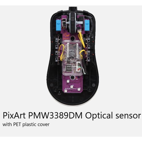 Ducky Feather ARGB Ambidextrous Gaming Mouse Lightweight 65g, Black & White