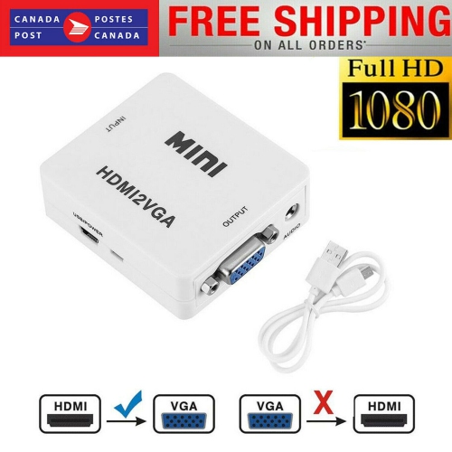 Mini HDMI to VGA HDMI 2 VGA Adapter HD1080P HDTV Video for PC Laptop Converter