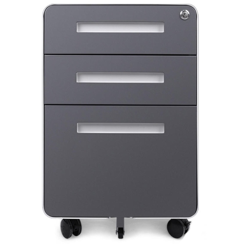 Moustache® Wood Mobile File Cabinet with 3 Drawers 