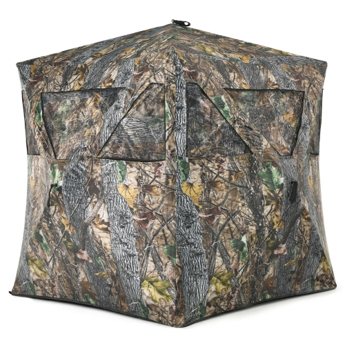 Gymax 3 Person Portable Hunting Blind Pop-Up Ground Blind w/Tie-downs & Carrying Bag