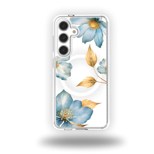 CASECO  Samsung Galaxy S24 Wildflower Clear Case In Blue