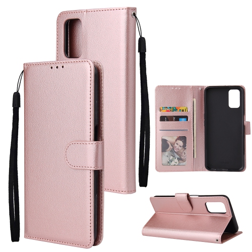 [CS] Samsung Galaxy A72 4G 5G Case, Magnetic Leather Folio Wallet Flip Case Cover with Card Slot, Rose Gold