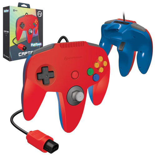 Hyperkin Captain Funtoon Wired Controller for N64 - Red