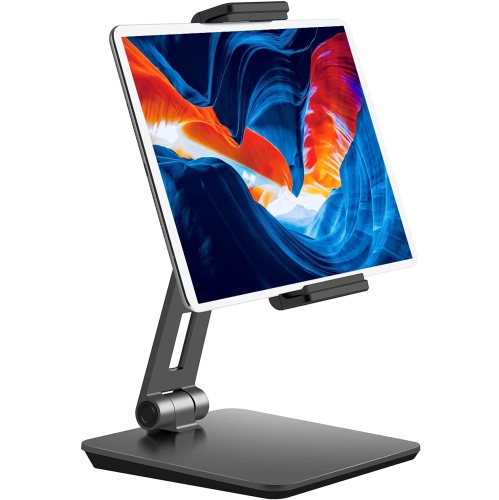 SHOPPINGALL Adjustable Tablet Stand, Smartphone Holder for 4.7-12.9 inches Devices - SA-TS1 (Black)