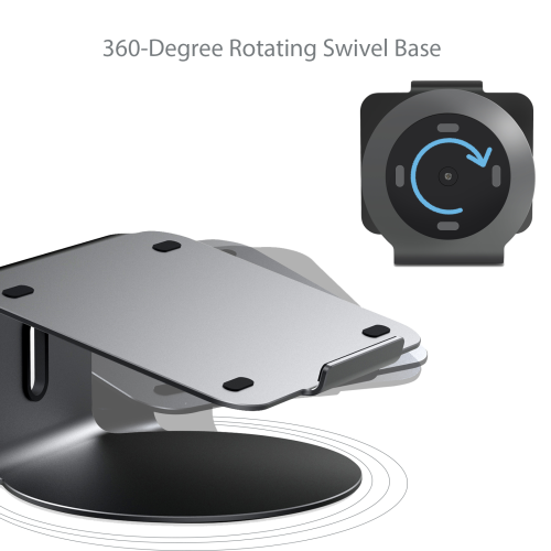 SHOPPINGALL Ergonomic Laptop Stand with 360° Swivel Base for Laptop Up to 17 inches - SA-LS2