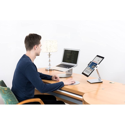 SHOPPINGALL Ergonomic Laptop Stand with 360° Swivel Base for Laptop Up to 17 inches - SA-LS2