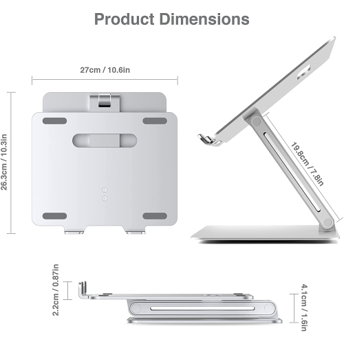 SHOPPINGALL Ergonomic Adjustable Laptop Stand Riser for Laptop Up to 17 Inches - SA-LS1