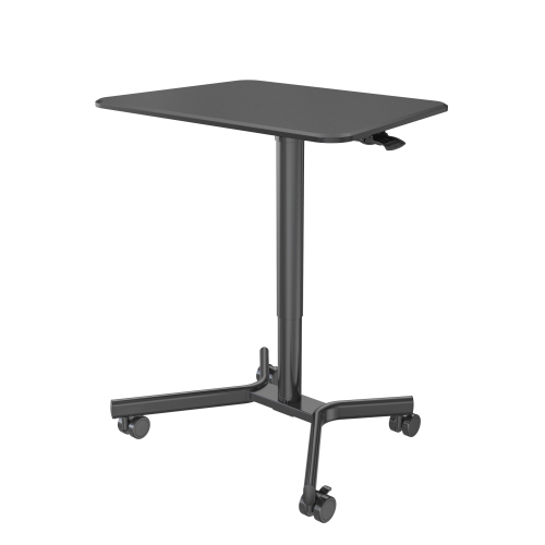 SHOPPINGALL Airlift Pneumatic Height Adjustable Sit-Stand Mobile Laptop Computer Desk Cart - SA-FDS107A