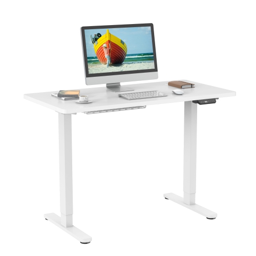 SHOPPINGALL  Dual Motor Height Adjustable Electric Sit to Standing Desk 48 X 24 Inch Tabletop, 3 Memory Preset Button Controller - Sa-Ghed122D-1P