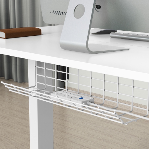 SHOPPINGALL Single Motor Height Adjustable Electric Sit to Standing Desk with Splice 48 x 24 Inch Tabletop Board, 3 Memory Preset Button Controller -