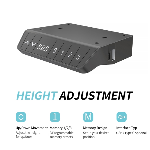 SHOPPINGALL Single Motor Height Adjustable Electric Sit to Standing Desk with Splice 48 x 24 Inch Tabletop Board, 3 Memory Preset Button Controller -