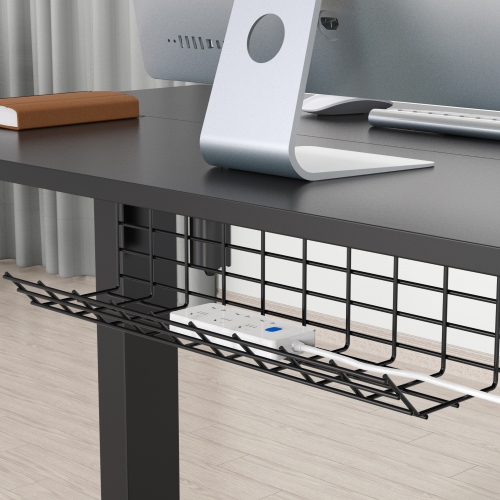 SHOPPINGALL Single Motor Height Adjustable Electric Sit to Standing Desk with Splice 48 x 24 Inch Tabletop Board, 3 Memory Preset Button Controller -