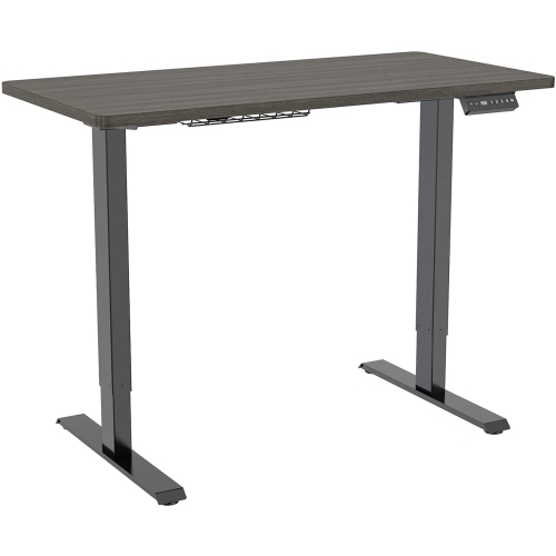 SHOPPINGALL  Dual Motor Height Adjustable Electric Sit to Standing Desk 48 X 24 Inch Tabletop, 4 Memory Preset Button Controller - Sa-Ghed122D-1P (Black-Black)