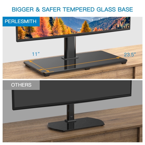PERLESMITH Universal TV stand for 37" - 70" Flat Screen TVs