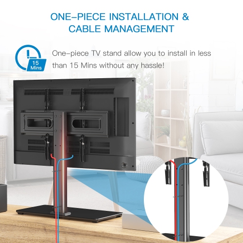 PERLESMITH Universal TV stand for 37" - 70" Flat Screen TVs