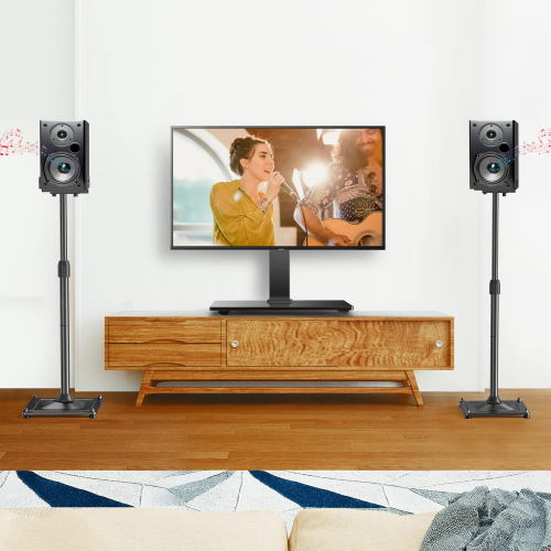 PERLESMITH Hight Adjustable Universal Speaker Stands for Satellite & Small Bookshelf Speakers