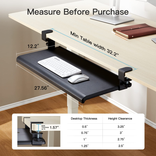 HUANUO Large Desktop Sliding Keyboard Tray