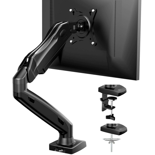 Single Monitor Desk Mount Arm Fully Adjustable Stand Fits up to 27-inc -  Rife Technologies