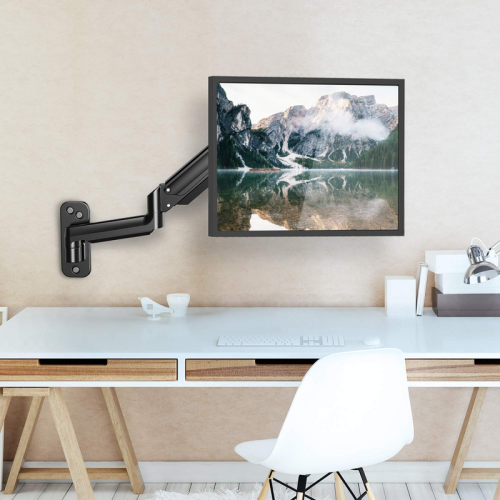 HUANUO Single Arm Monitor Wall Mount with VESA Extension for 17-32 Inch  Screens