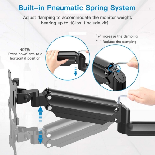 HUANUO Single Monitor Wall Mount for 13 to 32 Inch Computer Screen