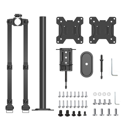 HUANUO Dual Arm Articulating Clamping Monitor Desk Mount 13 to 27"