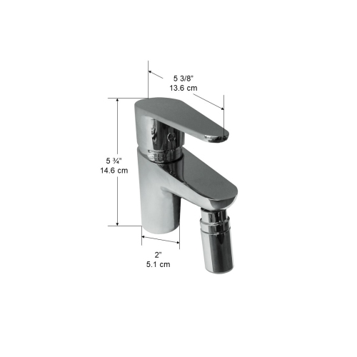 Ancona Sola Bathroom Faucet with LED Light in chrome