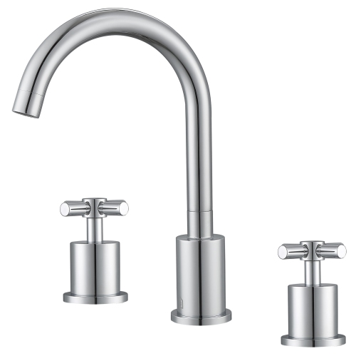 ANCONA  Prima 3 Widespread Double Handle Bathroom Faucet In Chrome