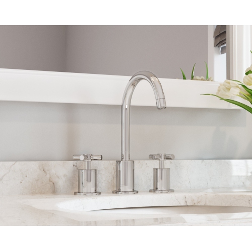 Ancona Prima 3 Widespread Double Handle Bathroom Faucet in Chrome