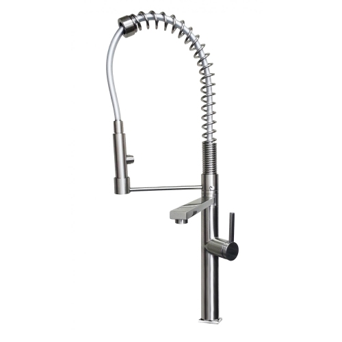 Ancona Acero Pull-Down Single Handle Kitchen Faucet in Brushed Nickel