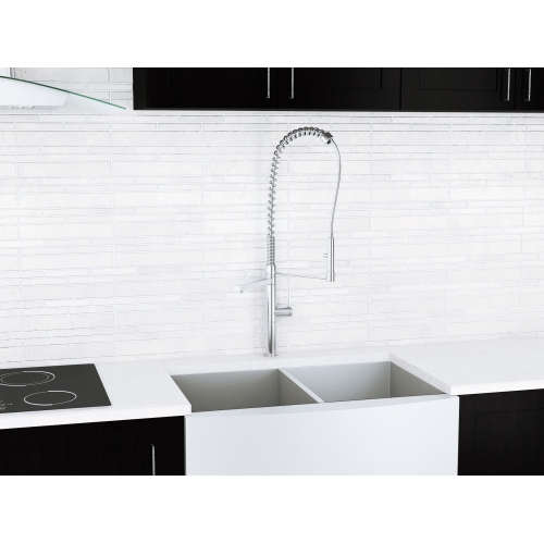 Ancona Acero Pull-Down Single Handle Kitchen Faucet in Brushed Nickel