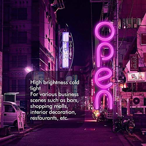 LED Neon Open Sign Light for Business with ON & Off Switch Lightweight &... 