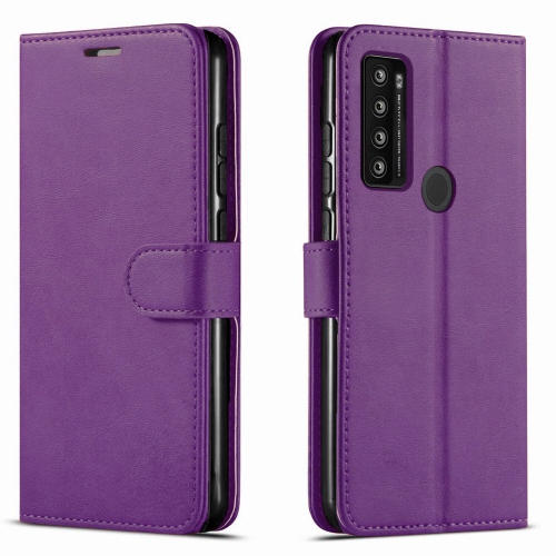 [CS] TCL 20S/20&nbsp;L/20&nbsp;L plus, étui portefeuille folio magnétique en cuir avec fente pour carte, violet
