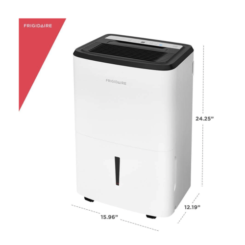 Frigidaire FFAP5033W1 Portable High Humidity 50 Pint Capacity Dehumidifier with Built In Pump