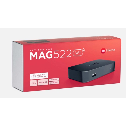 NEW 2022 Model MAG522W1 by INFOMIR MAG 522 W1 IPTV Set-Top-Box Built in wifi