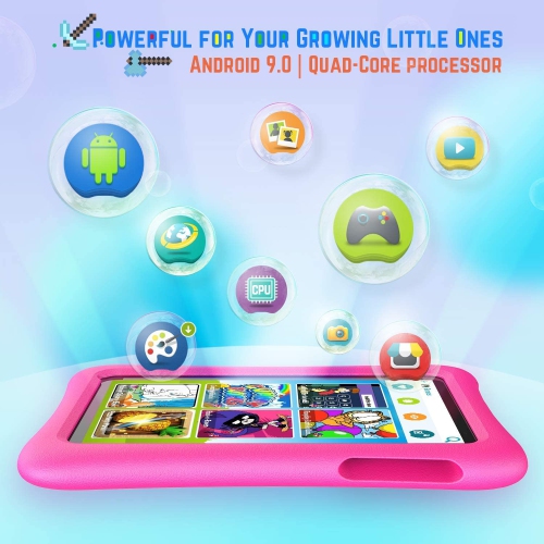 Vankyo S8 Kids Tablet, 8 inch, Android OS, WiFi Tablet, 32GB ROM,Kid-Proof Case, Pink