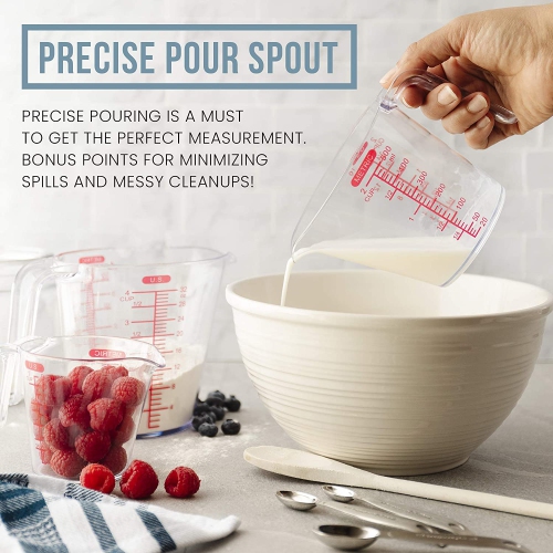 Chef Pomodoro – Ensemble de 3 tasses à mesurer, 1 L/500 ml/250 ml