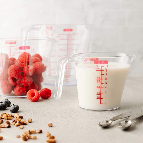 Chef Pomodoro – Ensemble de 3 tasses à mesurer, 1 L/500 ml/250 ml