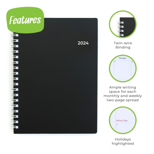 WallDeca 2021-2022 Academic Weekly Planner - Weekly and Monthly Planner, du 2021 juillet au 2022 août 8 x 6 po | flexible Cover, pages de notes,