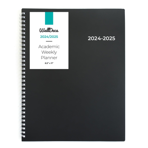 WallDeca 2024-2025 Academic Weekly Planner - Weekly & Monthly Planner, Jul 2024 - December 2025 | Flexible Cover, Notes Pages, Twin-Wire Binding