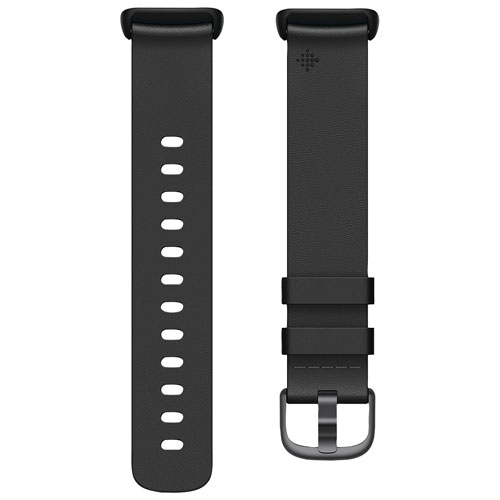 Fitbit Charge 5 Horween Leather Band - Large - Black | Best Buy Canada