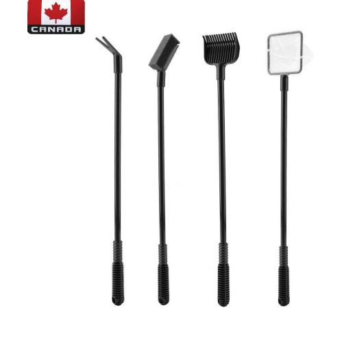 4 in 1 Aquarium Cleaning Tool Set Fish Tank Cleaner Brush Fish Net Plant Fork CA