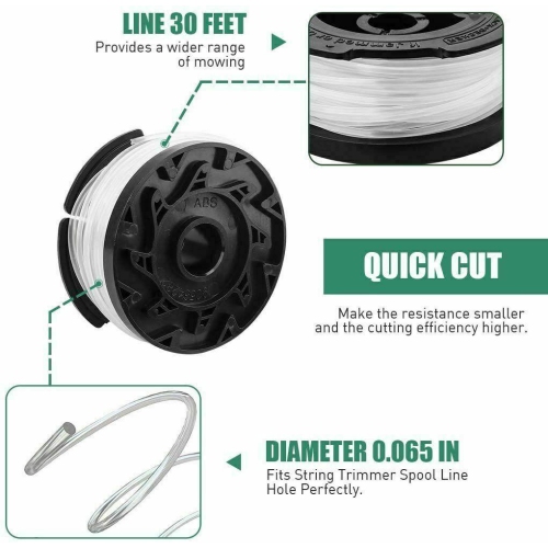 3X Line String Trimmer Replacement Spool Weed Eater Autofeed Black & Decker