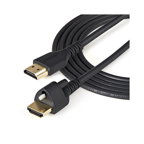 Startech 1.0 m HDMI Cable with Locking Screw Male to HDMI Cable with Ethernet Male Cable - Black (HDMM1MLS)