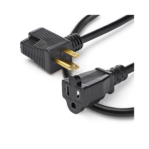 Startech 0.3 m NEMA 5-15P Male to NEMA 5-15R Female Cable - Black (PAC102)